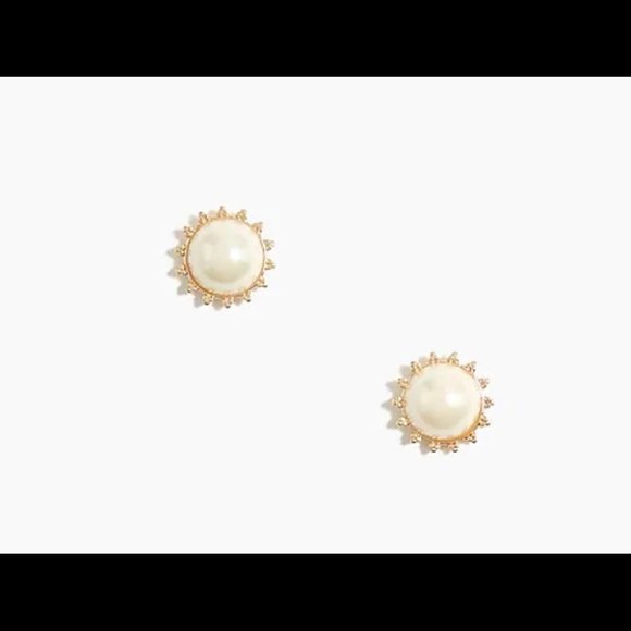 J. Crew Jewelry - J crew new studded pearl stud earrings